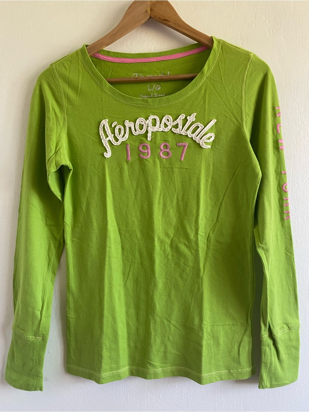 Aeropostale Long sleeve Crewneck top Size L Y2K Comfy